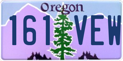 OR license plate 161VEW