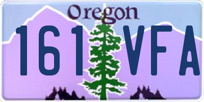 OR license plate 161VFA