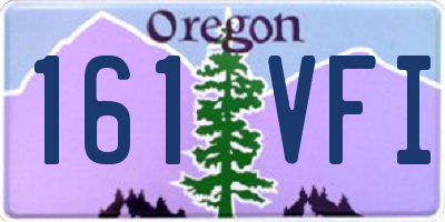 OR license plate 161VFI