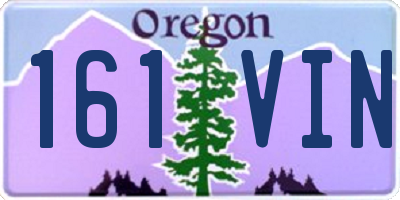 OR license plate 161VIN