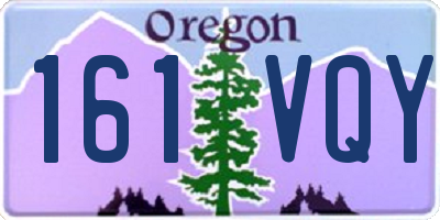 OR license plate 161VQY