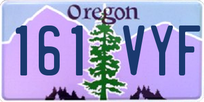 OR license plate 161VYF