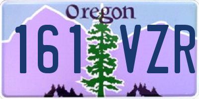 OR license plate 161VZR