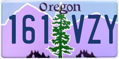 OR license plate 161VZY