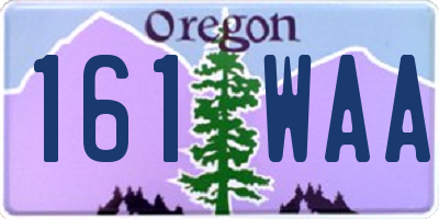 OR license plate 161WAA