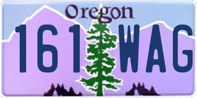 OR license plate 161WAG