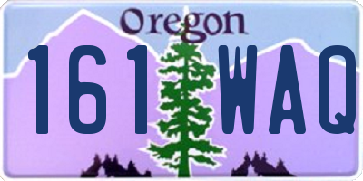 OR license plate 161WAQ