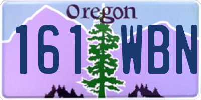 OR license plate 161WBN