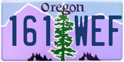 OR license plate 161WEF