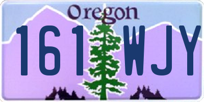 OR license plate 161WJY
