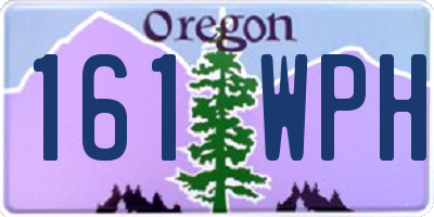 OR license plate 161WPH