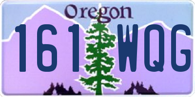 OR license plate 161WQG