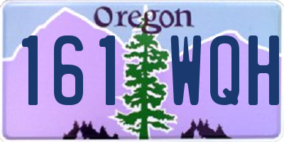OR license plate 161WQH