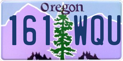 OR license plate 161WQU