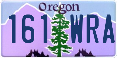OR license plate 161WRA