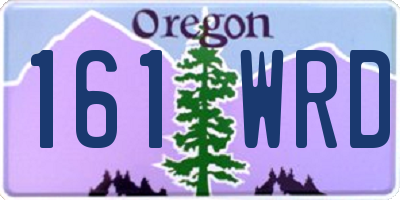 OR license plate 161WRD