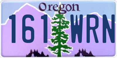 OR license plate 161WRN