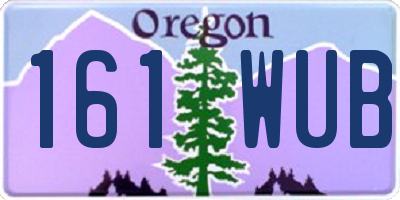 OR license plate 161WUB
