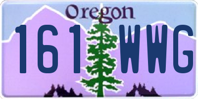 OR license plate 161WWG