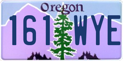 OR license plate 161WYE