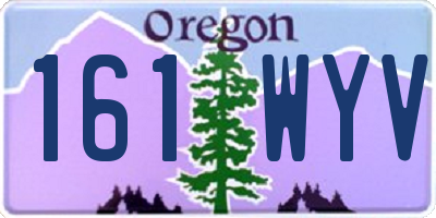 OR license plate 161WYV