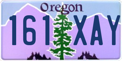 OR license plate 161XAY