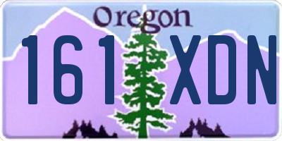 OR license plate 161XDN