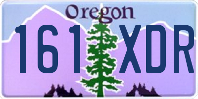 OR license plate 161XDR