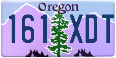 OR license plate 161XDT