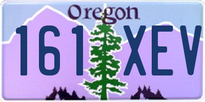 OR license plate 161XEV