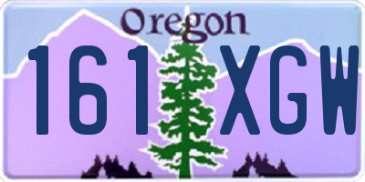 OR license plate 161XGW