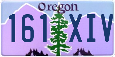 OR license plate 161XIV