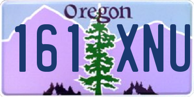 OR license plate 161XNU
