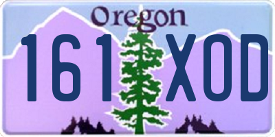 OR license plate 161XOD