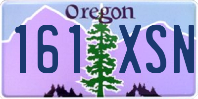 OR license plate 161XSN