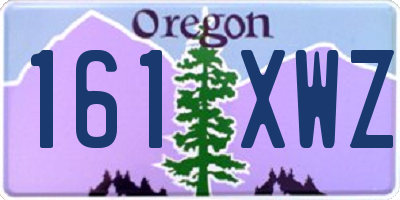 OR license plate 161XWZ