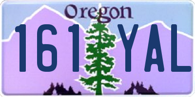 OR license plate 161YAL