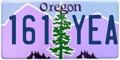OR license plate 161YEA