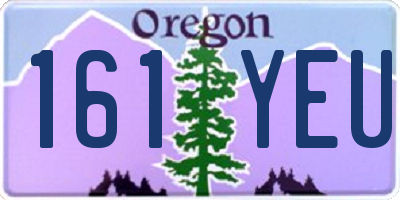 OR license plate 161YEU