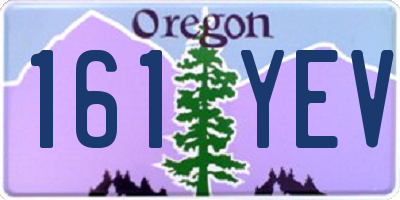 OR license plate 161YEV