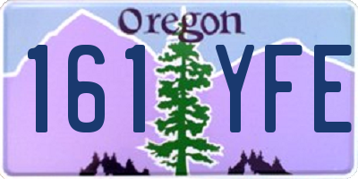 OR license plate 161YFE