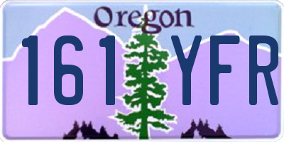 OR license plate 161YFR