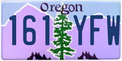 OR license plate 161YFW