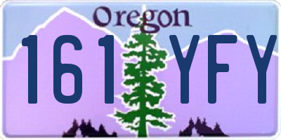 OR license plate 161YFY
