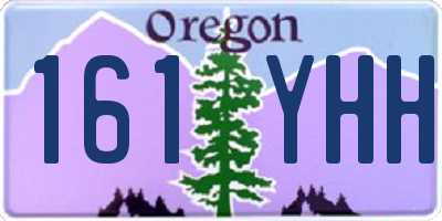 OR license plate 161YHH