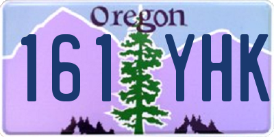 OR license plate 161YHK