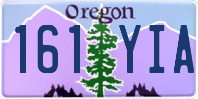 OR license plate 161YIA