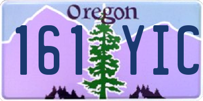 OR license plate 161YIC
