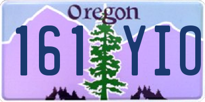 OR license plate 161YIO