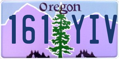 OR license plate 161YIV